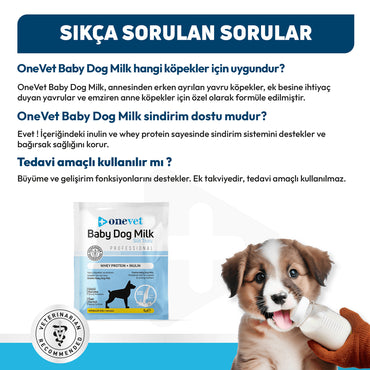 OneVet Baby Dog Milk Sindirim ve Büyüme Destekleyici Yavru ve Anne Köpek Süt Tozu