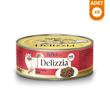 Reflex Plus Delizzia Sos İçinde Parça Dana Etli Yetişkin Konserve Kedi Maması