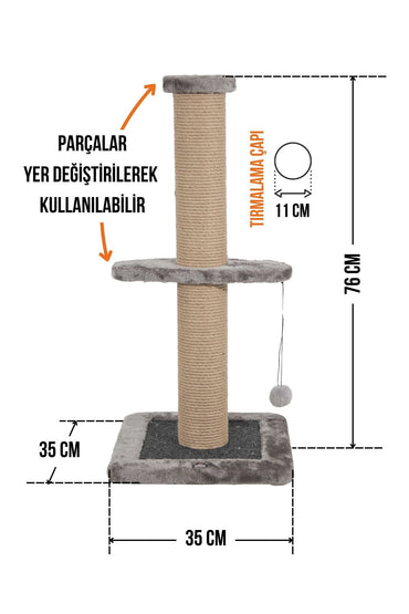 Tekli Tırmalama No2 (76 cm) Kahve | SRC: Barcode: 8684441161562