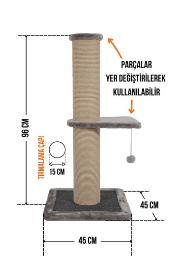 Tekli Tırmalama No4 (96 cm) Kahve | SRC: Barcode: 8684441161609