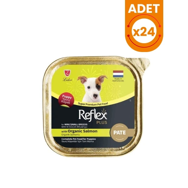 Reflex Plus Puppy Pate Organik Somonlu Küçük Irk Yavru Konserve Köpek Maması