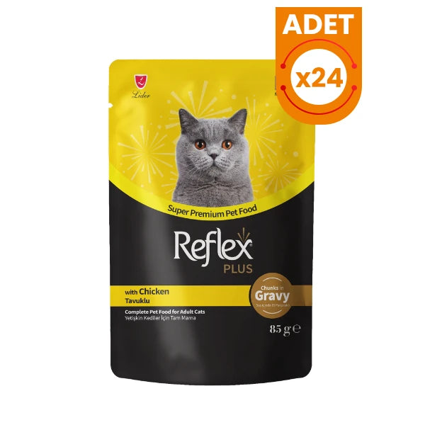 Reflex Plus Sos İçinde Tavuklu Pouch Yetişkin Konserve Kedi Maması
