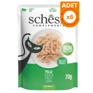 Schesir Jelly Jöle İçinde Tavuk Filetolu Pouch Yetişkin Konserve Kedi Maması