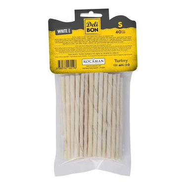 Delibon İnce Deri Burgu Çubuk Köpek Ödülü Beyaz