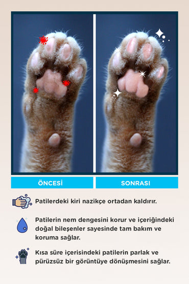 Evcil Hayvanlar için Pati Temizleme Köpüğü, Kedi ve Köpekler için Fırçalı Ayak Yıkama Şampuanı, Hijyen ve Bakım Ürünü | SRC: Barcode: 8683941901067