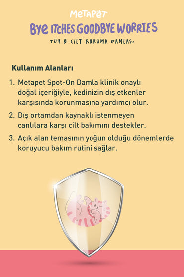 Kedi Ense Tüy Damlası, Bit Pire Dış Parazit Tarağı ile Kullanılabilen, Kediler için Bakım Ürünü | SRC: Barcode: 8683941901418