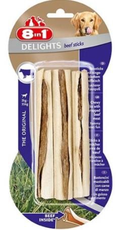 8in1 Delights Bones Biftekli Köpek Ödül Kemiği 75 GR 3'LÜ 75 GR 3'LÜ | SRC: Barcode: 4048422108856