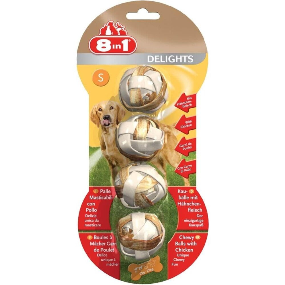8in1 Delights Bones Köpekler İçin Ağız Bakım Kemiği Çiğneme Topu SMALL 4 ADET | SRC: Barcode: 4048422107798