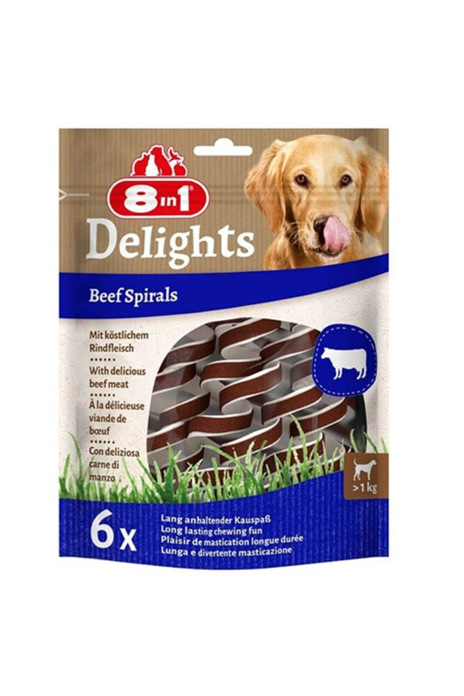 8in1 Smart Delights Chicken Spirals Biftekli Burgu Köpek Ödülü 6'LI | SRC: Barcode: 4048422154792