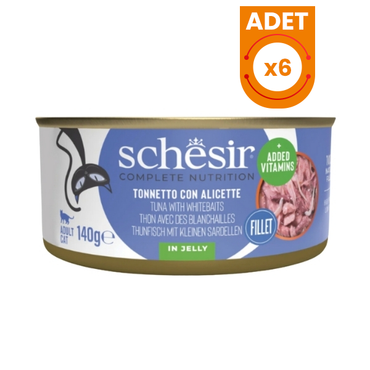 Schesir Tam ve Dengeli Jöle İçinde Ton ve Ringa Balıklı Yetişkin Konserve Kedi Maması