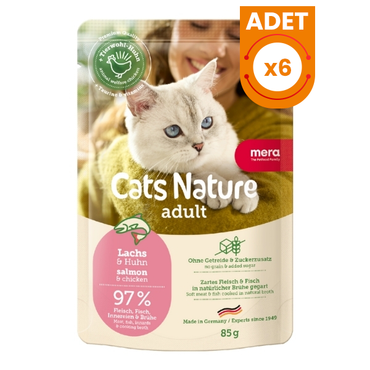 Mera Cats Nature Somonlu Pouch Yetişkin Konserve Kedi Maması