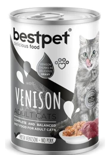 Bestpet Geyik Etli Konserve Yetişkin Kedi Maması 400 GR | SRC: Barcode: 8681465607878