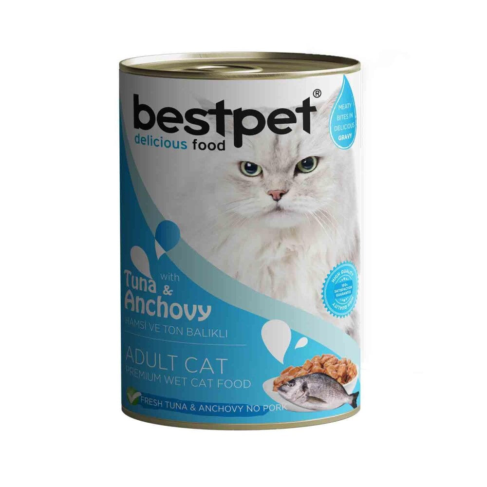 Bestpet Ton Balıklı Ve Hamsili Gravy Yetişkin Kedi Konservesi 400 GR | SRC: Barcode: 8681465603153