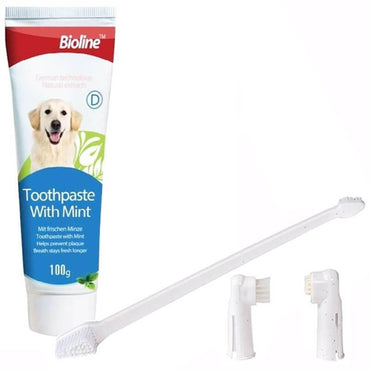 Bioline Nane Aromalı Köpek Ağız Bakım Seti 100 GR | SRC: Barcode: 6970117120943