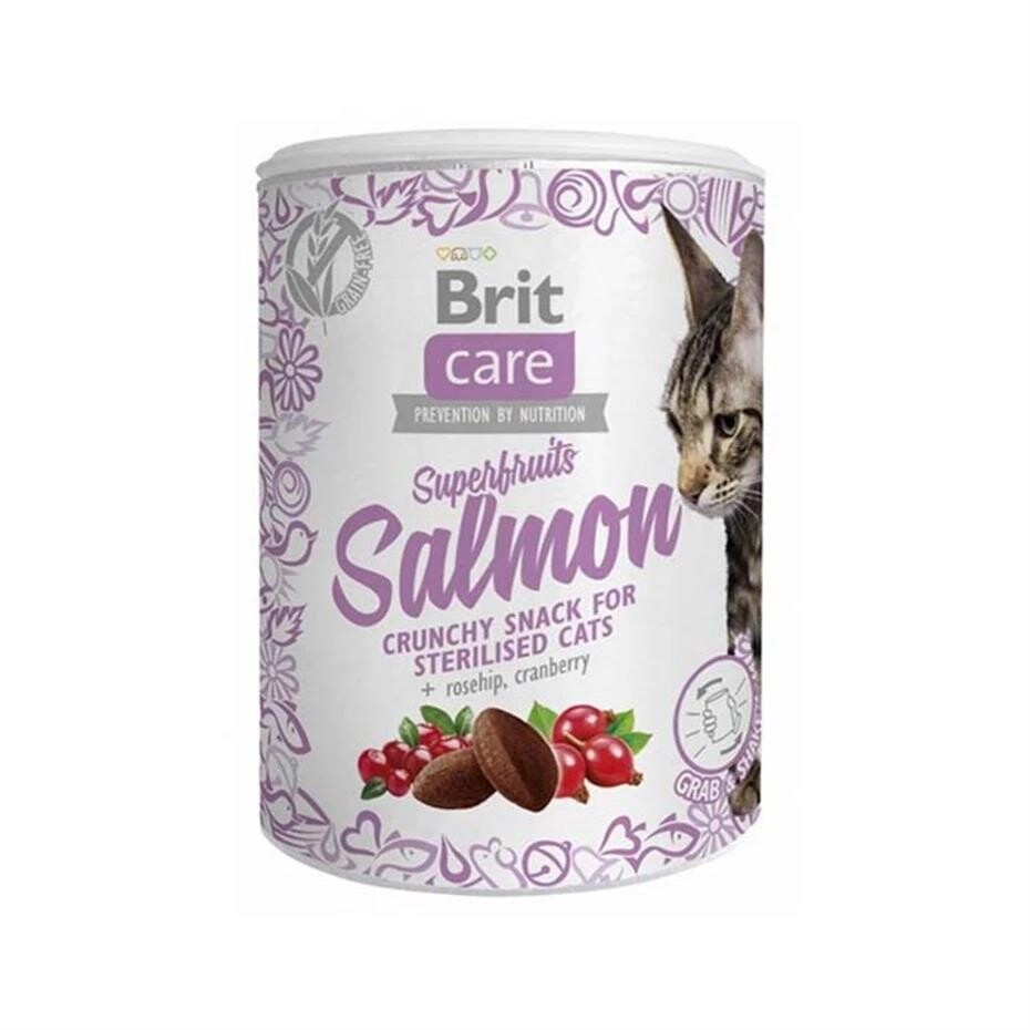 Brit Care Superfruits Glutensiz Somonlu Ve Kızılcıklı Kıtır Kısırlaştırılmış Kedi Ödül Maması 100 GR | SRC: Barcode: 8595602521449