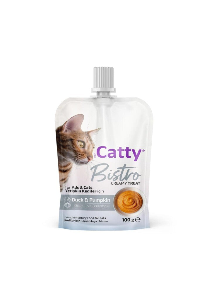 Catty Bistro Ördekli Ve Balkabaklı Yetişkin Kedi Krema Ödülü 100 GR | SRC: Barcode: 8680542872512