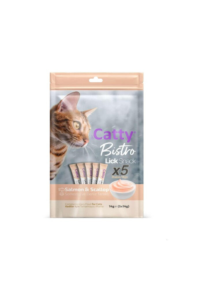 Catty Bistro Somonlu Ve Deniz Taraklı Yetişkin Kedi Krema Ödülü 5 X 14 GR | SRC: Barcode: 8680542872451