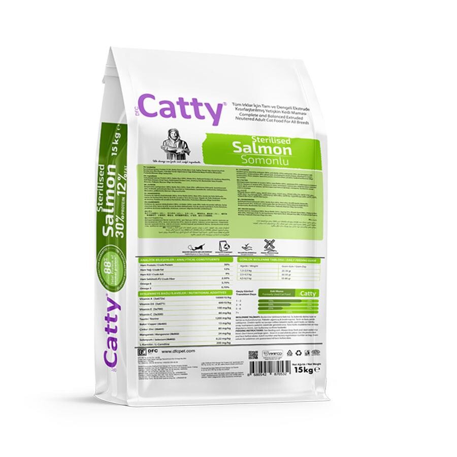 Catty Somonlu Kısırlaştırılmış Yetişkin Kedi Maması 15 KG | SRC: Barcode: 8680542870532