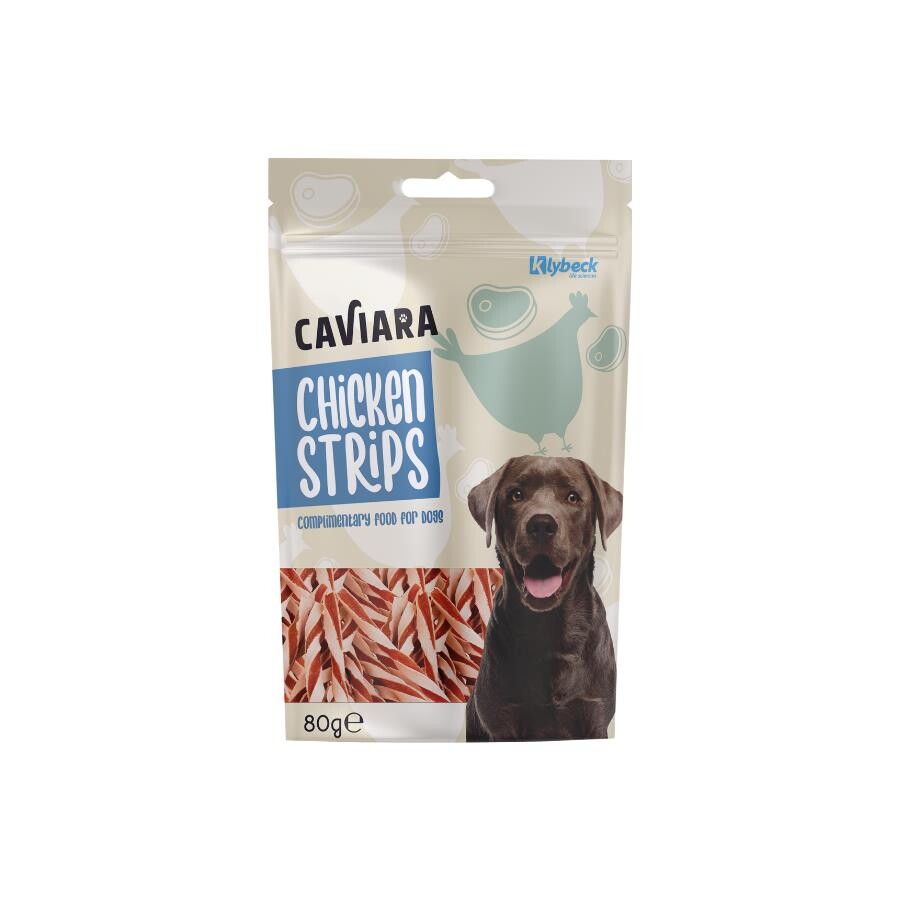 Caviara Kurutulmuş Tavuk Şerit Köpek Ödül Maması 80 GR | SRC: Barcode: 7640297840731