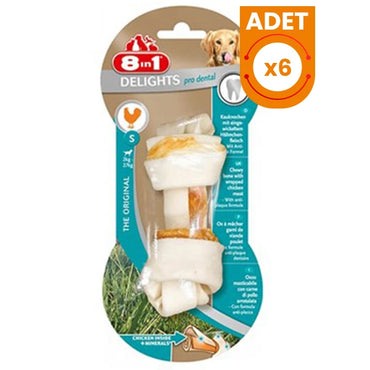 8in1 Delights Pro Dental Düğümlü Tavuk Etli Köpek Kemik Ödülü