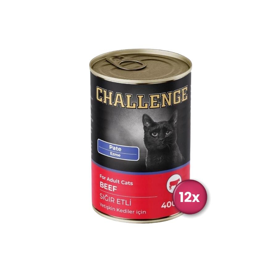 Challenge Pate Sığır Etli Yetişkin Kedi Konservesi 400 GR 12 ADET | SRC: Barcode: 8690286595752-12