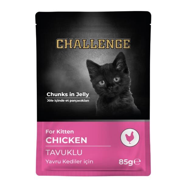 Challenge Pouch Tavuklu Yavru Kedi Konservesi 85 GR | SRC: Barcode: 8690286595516