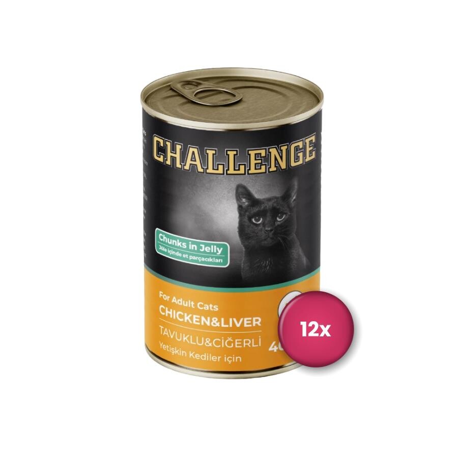Challenge Tavuk Ve Ciğerli Yetişkin Kedi Konservesi 400 GR 12 ADET | SRC: Barcode: 8690286595424-12