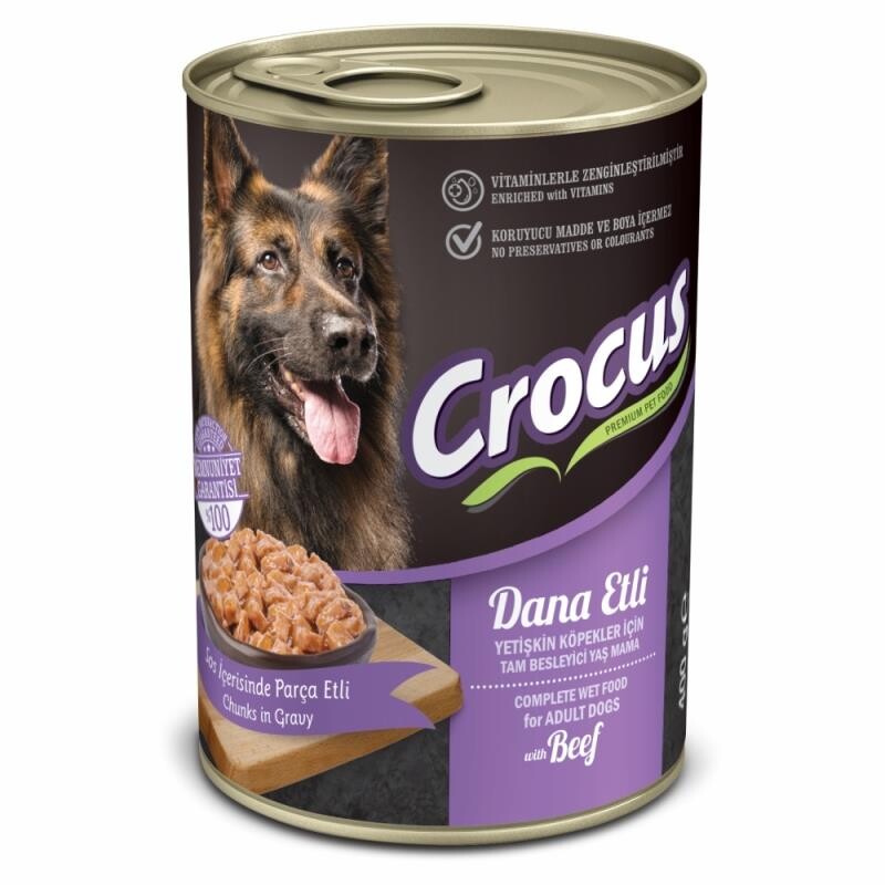 Crocus Yetişkin Köpek Dana Etli Yaş Mama 400 GR | SRC: Barcode: 8681085427207