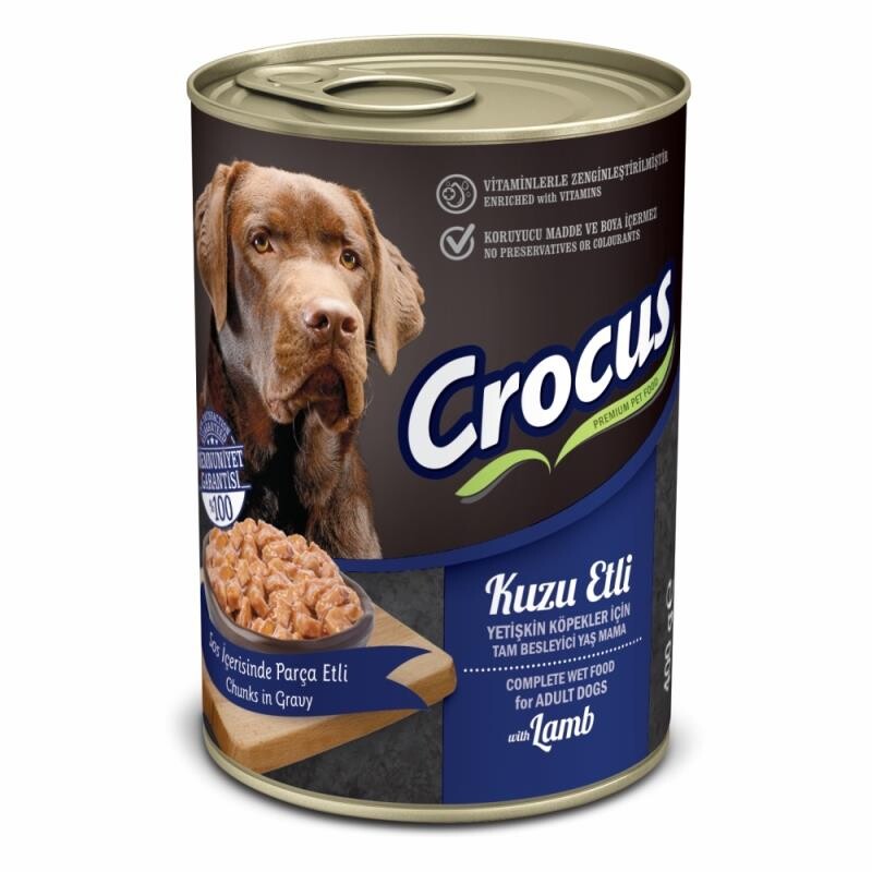 Crocus Yetişkin Köpek Kuzu Etli Yaş Mama 400 GR | SRC: Barcode: 8681085427191
