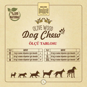 Doggie Doğal Zeytin Ağacı Köpek Çiğneme Oyuncağı