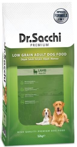 Dr. Sacchi Premium Düşük Tahıllı Kuzu Etli Yetişkin Köpek Maması 12 KG | SRC: Barcode: 8690286594700