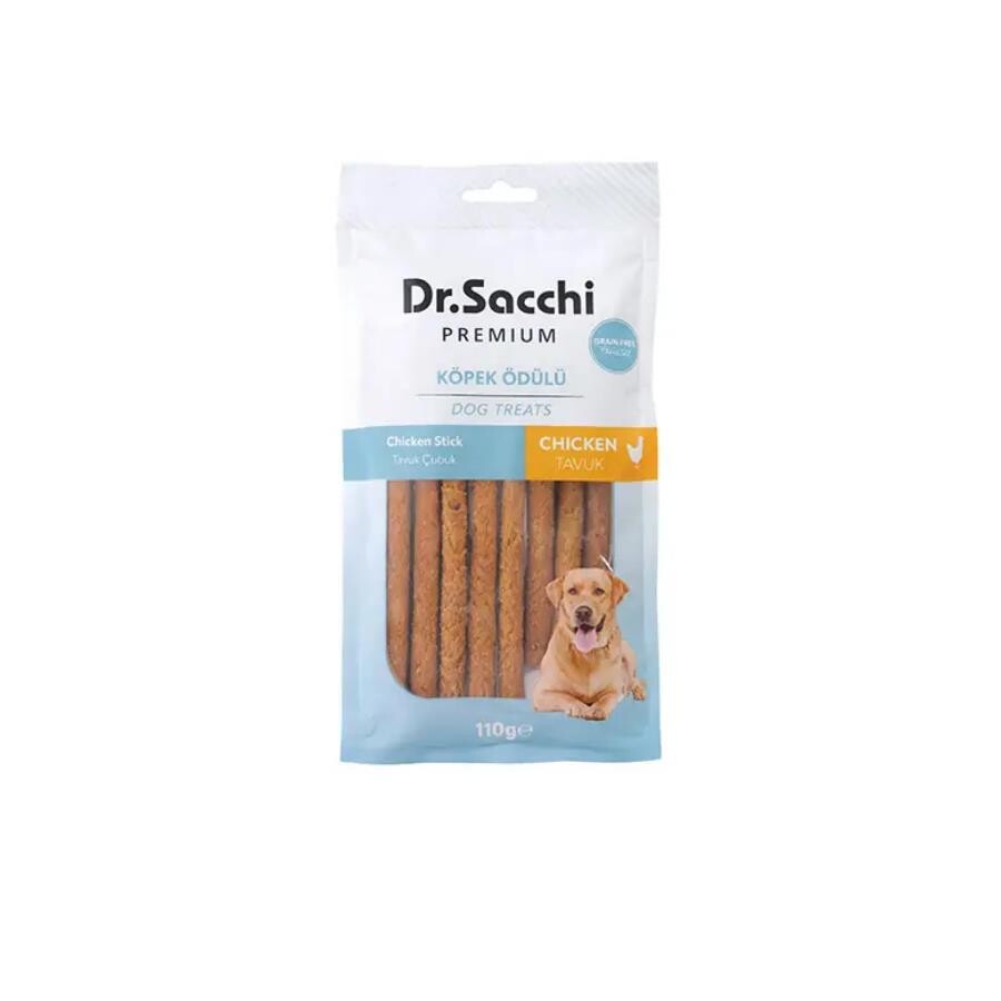 Dr. Sacchi Premium Tavuklu Çubuk Tahılsız Köpek Ödülü 110 GR 10'LU | SRC: Barcode: 8690286596308