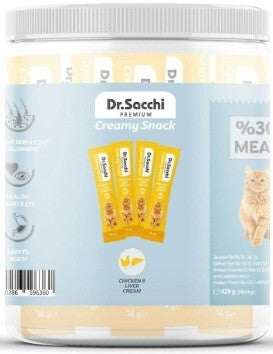 Dr.sacchi Creamy Sıvı Tavuklu Ciğerli Kedi Ödülü 30 ADET | SRC: Barcode: 8690286596360