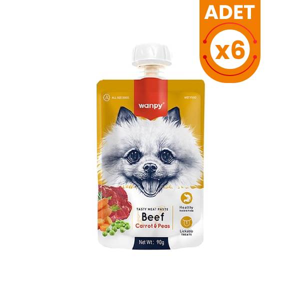 Wanpy Taze Sığır Etli ve Havuçlu Et Ezmesi Doğal Köpek Ödülü
