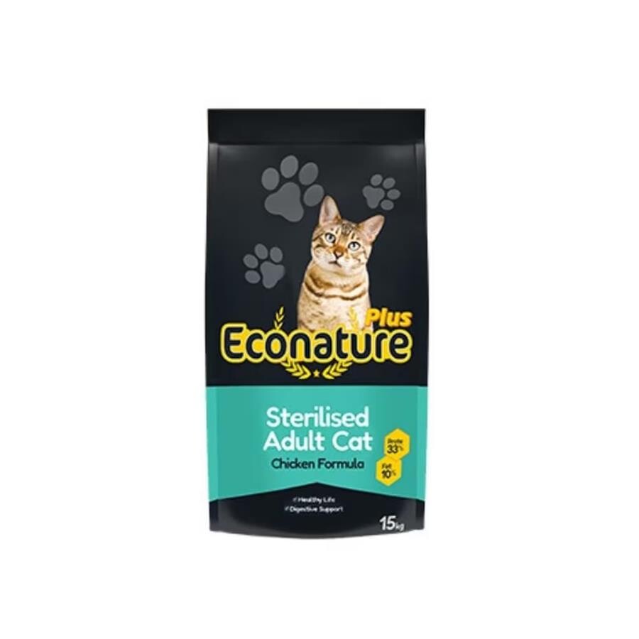 Econature Plus Tavuklu Kısırlaştırılmış Yetişkin Kedi Maması Bonus Paket 13.5 KG + 1.5 KG | SRC: Barcode: 8681612751492