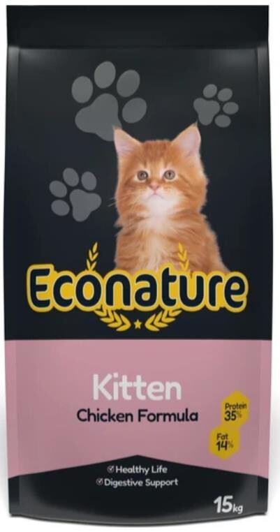 Econature Plus Tavuklu Yavru Kedi Maması Bonus Paket 13.5 KG + 1.5 KG | SRC: Barcode: 8681612751454