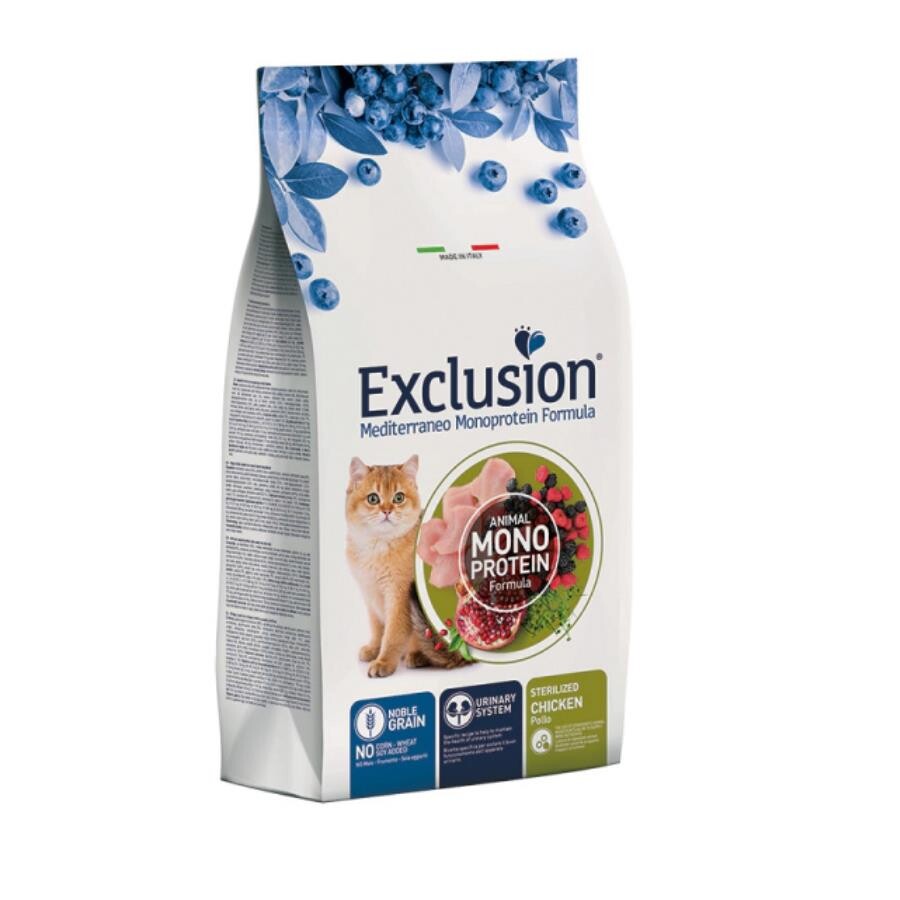 Exclusion Monoprotein Tavuklu Ve Narlı Düşük Tahıllı Kısırlaştırılmış Kedi Maması 1.5 KG | SRC: Barcode: 8011259003751