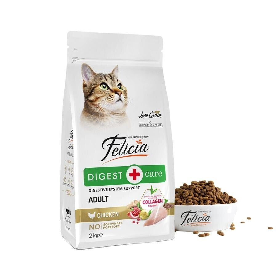Felicia Tavuklu Az Tahıllı Hypoallergenic Yetişkin Kedi Maması 2 KG | SRC: Barcode: 8681299601288