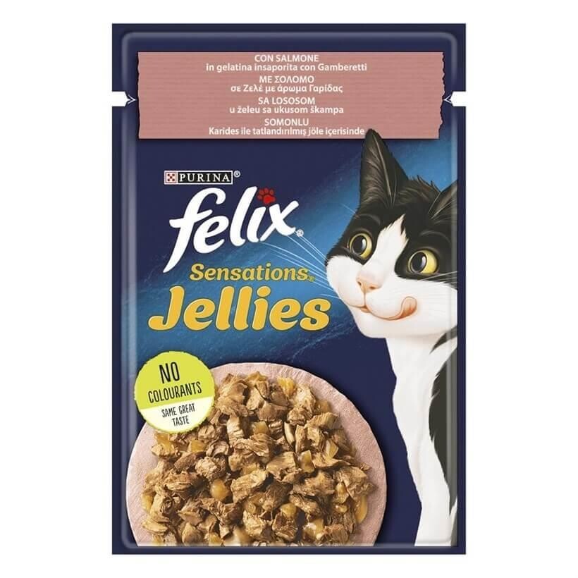 Felix Sensation Somon Ve Karidesli Yetişkin Kedi Konservesi 85 GR | SRC: Barcode: 7613287484949