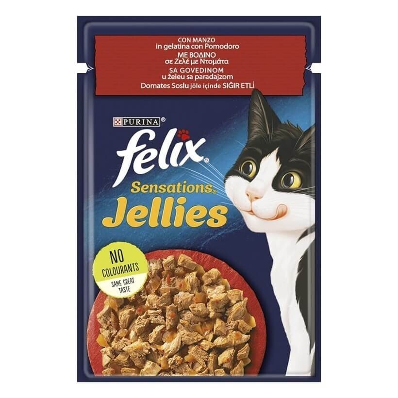 Felix Sensation Sığır Etli & Domatesli Kedi Konservesi 85 GR | SRC: Barcode: 7613287484826