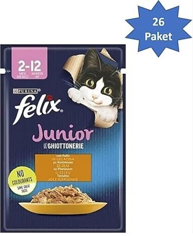 Felix Tavuk Etli Yavru Kedi Konservesi 85 GR 26 ADET | SRC: Barcode: 7613287491091