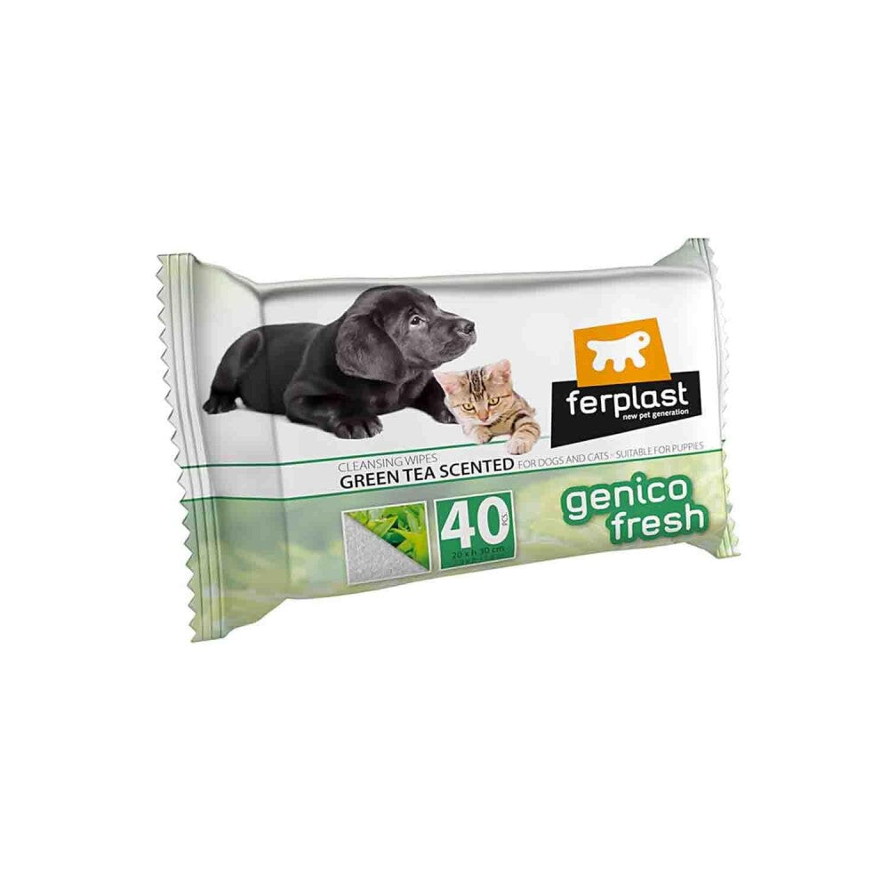 Ferplast Genico Fresh Kedi Ve Köpekler İçin Çaylı Islak Mendil YEŞIL 40'LI | SRC: Barcode: 8010690113388