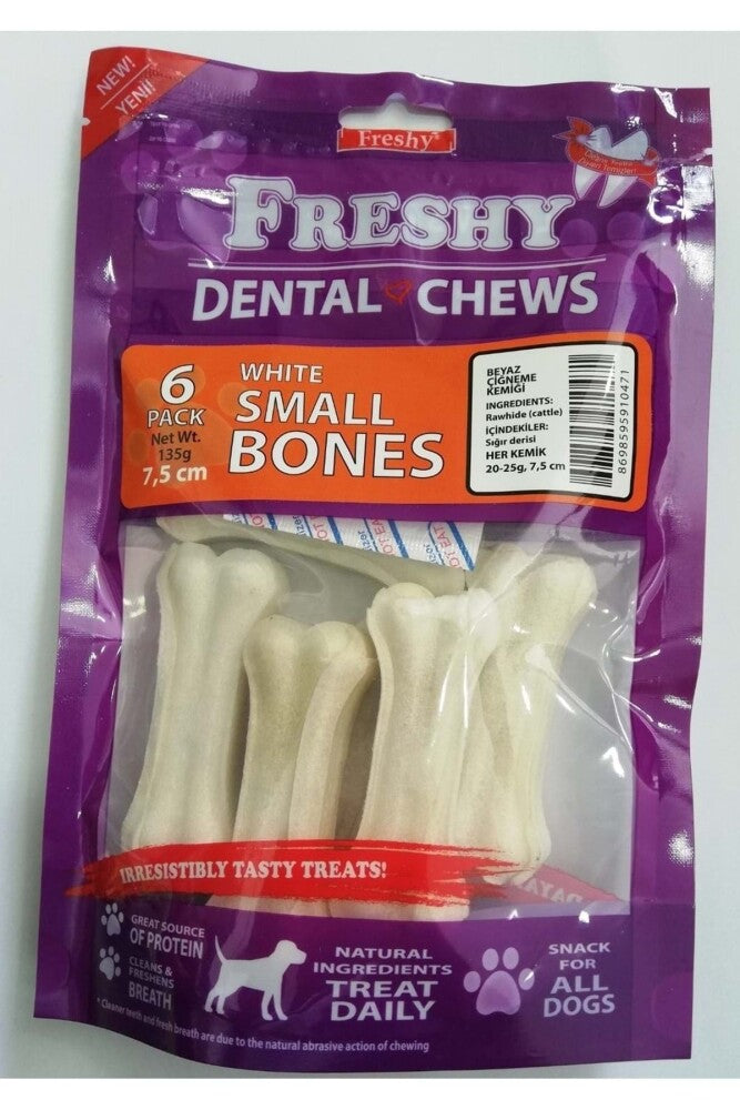 Freshy Dental Chews Kemik Köpek Ödülü Paket BEYAZ 6'LI | SRC: Barcode: 8698595910471