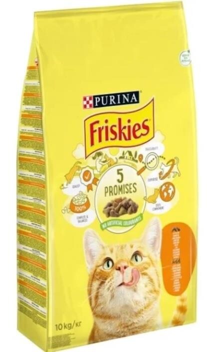 Friskies Etli Tavuklu Ve Sebzeli Yetişkin Kedi Maması 10 KG | SRC: Barcode: 5997204569004