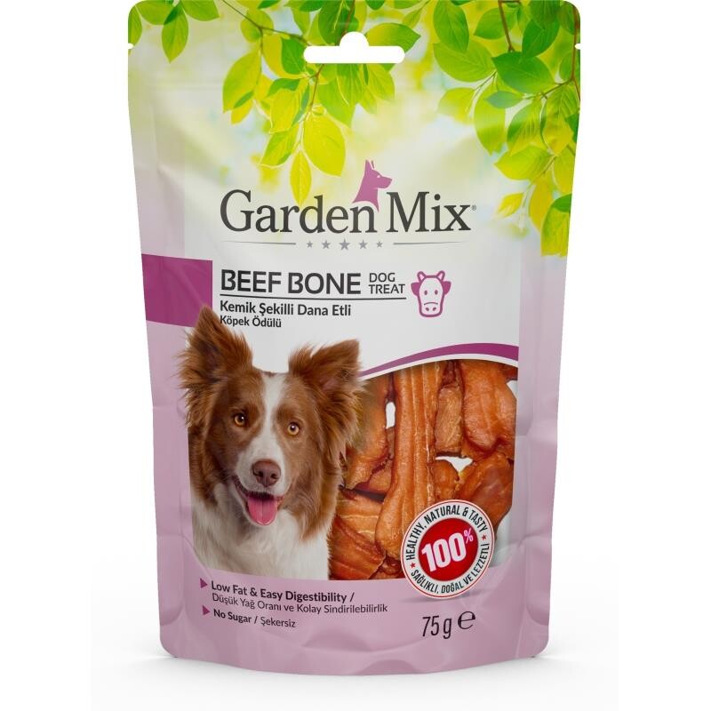 Garden Mix Kemik Şekilli Dana Etli Köpek Ödülü 75 GR | SRC: Barcode: 8681085431457