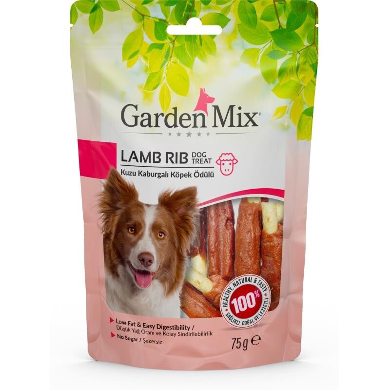 Garden Mix Kuzu Kaburgalı Köpek Ödülü 75 GR | SRC: Barcode: 8681085431426