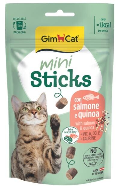 Gimcat Mini Sticks Somonlu Ve Kinoalı Ödül Çubukları 50GR | SRC: Barcode: 4002064422268