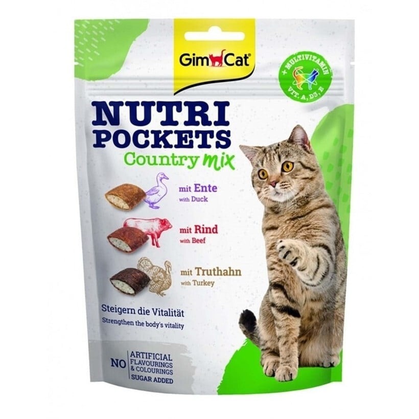 Gimcat Nutripockets Country Mix Multivitaminli Karışık Kedi Ödülü 150 GR | SRC: Barcode: 4002064419183