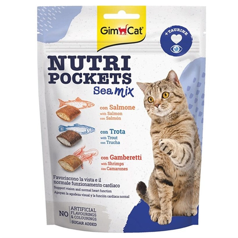 Gimcat Nutripockets Sea Mix Taurinli Kedi Ödülü 150 GR | SRC: Barcode: 4002064419374