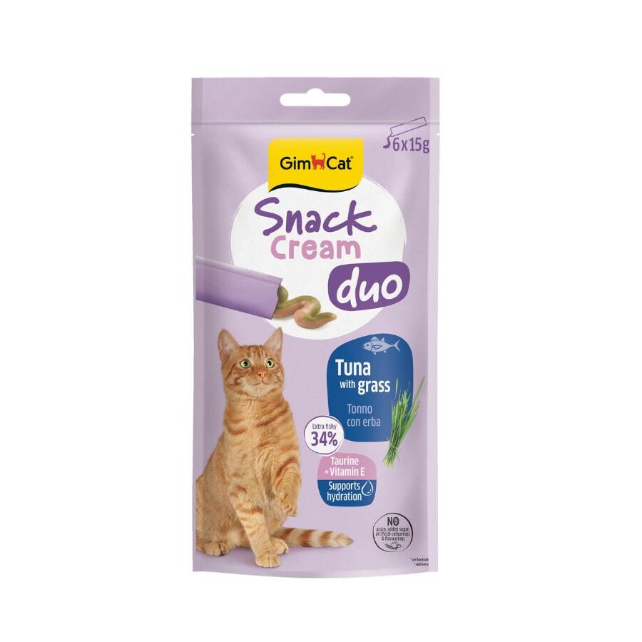 Gimcat Snack Cream Duo Ton Balıklı & Kedi Otlu Kedi Ödülü 6X15G | SRC: Barcode: 4002064422565